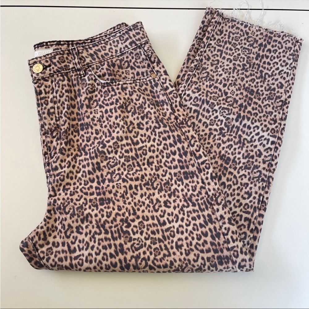 River island high rise animal print jeans 14